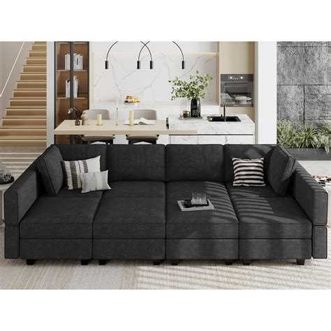 Latitude Run® Modular Sectional Sofa Modular Sleeper Couch Convertible ...