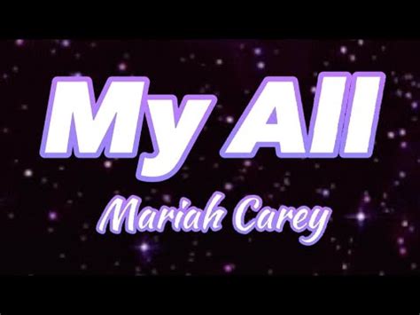 My All Mariah Carey Lyrics Youtube