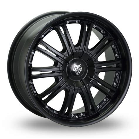 Wolfrace Vermont Matt Black Silver Rivets 18 Alloy Wheels Wheelbase