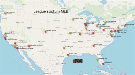 Map : MLB stadiums classification - Infographic.tv - Number one ...