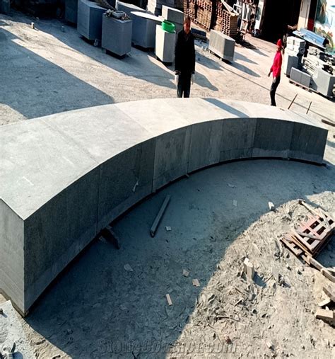 Black Granite Curved Transit Kerbs Transition Kerbstone From China