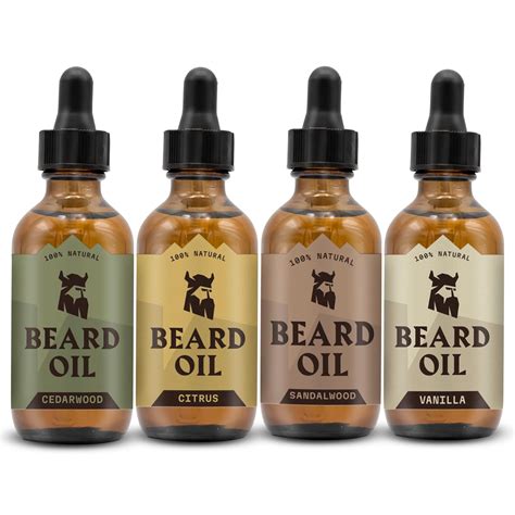 Striking Viking Beard Oil 4 Pack Softening And Conditioning