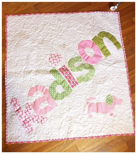 The Original Personalized Quilt Custom Name Quilt Baby Quilt Raw