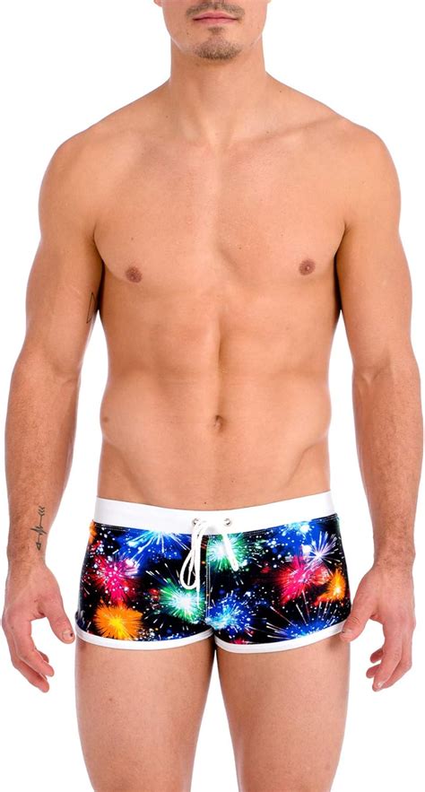 Amazon Gary Majdell Sport Men S Contrast Boxer Brief Swimsuit