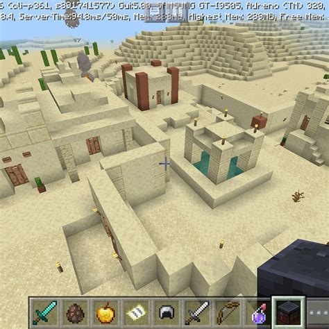 Add a #lair of wall around the desert village and decorated a little to ...