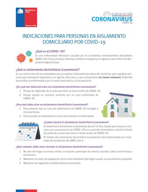 Indicaciones Para Personas En Aislamiento Domiciliario Por Covid