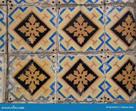 Detalle De Algunos Azulejos Portugueses Típicos Imagen de archivo