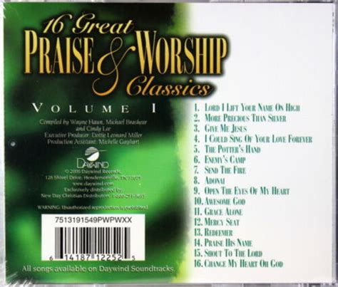 16 Great Praise And Worship Classics Vol 1 Cd Contemporary Praise Powerful Worship Ebay