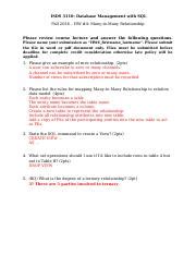 Hw4 Eric Fecke Docx ISDS 3110 Database Management With SQL Fall 2018