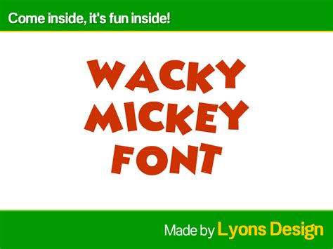 Mickey Mouse Font Wacky Mickey Font By DLEDeviant On DeviantArt