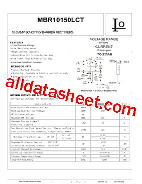 MBR10150LCT Datasheet PDF Bytesonic Electronics Co Ltd