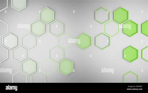 Abstract Background Green Hexagons Or Honeycombs 3d Rendering