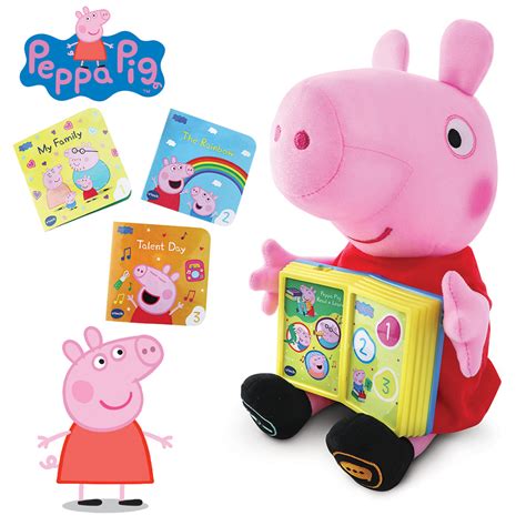 Vtech Peluche Educativo De Peppa Pig Aprende Con Los Diverlibros De Peppa