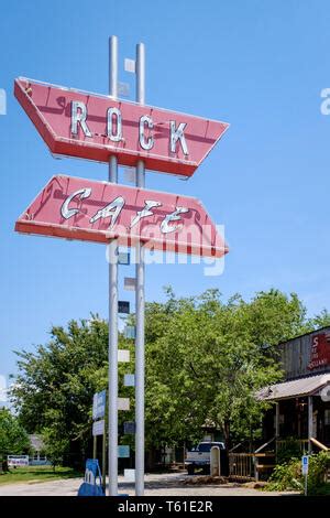 Rock Cafe, Stroud, Oklahoma. Route 66 "Cars on the Route" famous diner ...