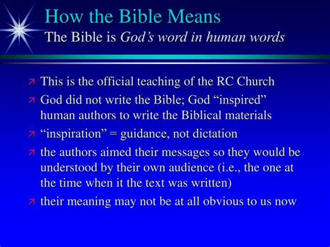 Ppt How The Bible Means Powerpoint Presentation Free Download Id