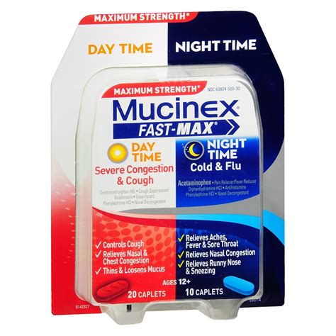 Mucinex Fast Max Daynight Adult Severe Congestion And Cough Cold And Flu