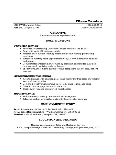 Customer Service Resume Template 2 Free Templates In Pdf Word Excel Download