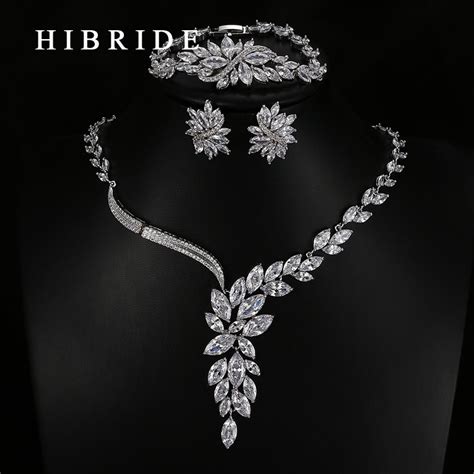 HIBRIDE Luxury New Design AAA Cubic Zirconia Necklace Bracelets