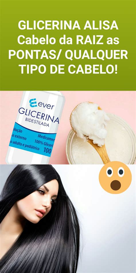 Glicerina Alisa Cabelo Da Raiz As Pontas Qualquer Tipo De Cabelo