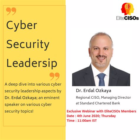 Cyber Security Leadership Elite Cis0s Dr Erdal Ozkaya