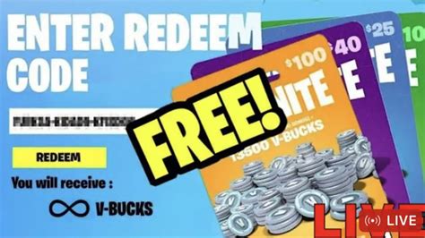 Livefortnite Live Vbucksgifting Chapter Battle Pass Vbuck Codes