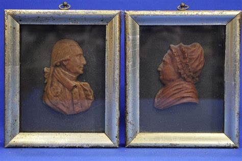 Wax Portraits Of George & Martha Washington Auction