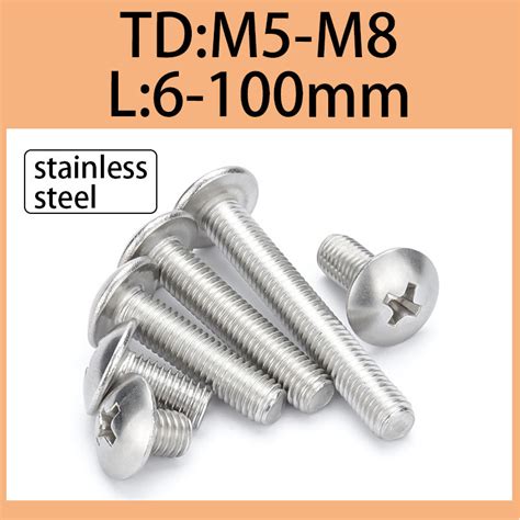 304 Stainless Steel Screw Cross Round Head Screw Round Head Screw Large