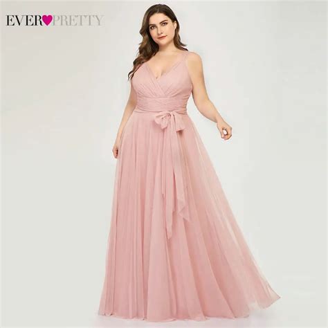 Plus Size Bridesmaid Dresses Ever Pretty Ep07303 Blush Pink A Line V