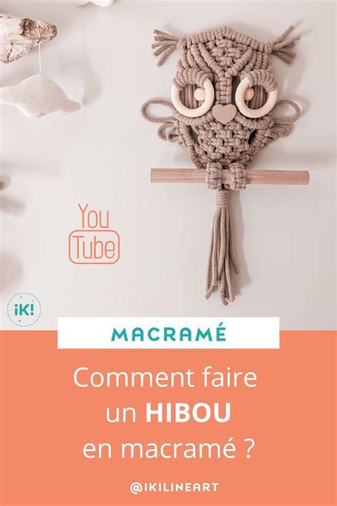 Joli petit hibou en macramé très facile à faire macramé niveau