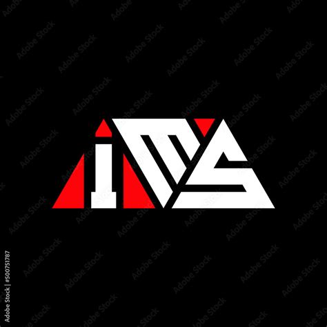 Vetor De Ims Triangle Letter Logo Design With Triangle Shape Ims