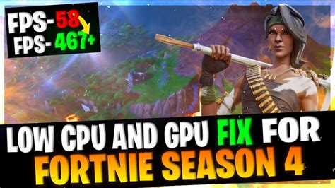 How To Fix Low Gpu Usage Fortnite Fps Boost Youtube