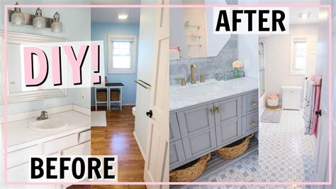 Diy Bathroom Transformation Incredible Before And After Makeover