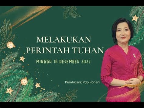 MELAKUKAN PERINTAH TUHAN IBADAH RAYA PAGI GPPS YOBEL MINGGU 18