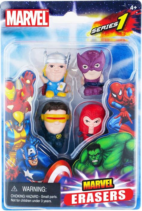 Marvel Collectible Marvel Erasers 4 Pack Series 1 Set D Amazonca