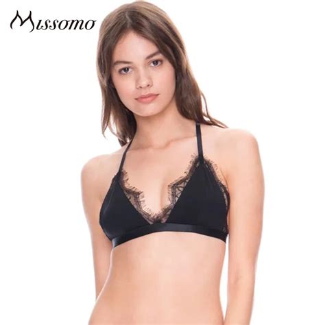 Missomo Bralette Mujeres Crochet Patchwork Sin Respaldo Lencería Sexy