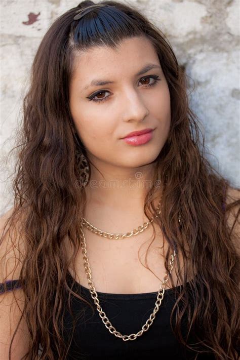 Retrato De Un Brunette Foto De Archivo Imagen De Adulto