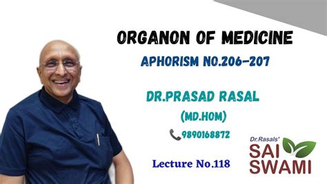 Th Edition Hahnemannian Organon Of Medicine Lecture Youtube