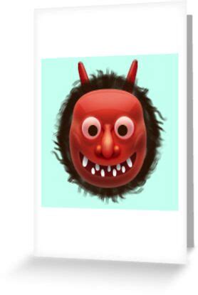 "Japanese Ogre Emoji" Greeting Cards by KHavens | Redbubble