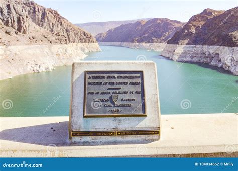 Nevada and Arizona State Line at the Hoover Dam Editorial Photography - Image of arizona, sign ...