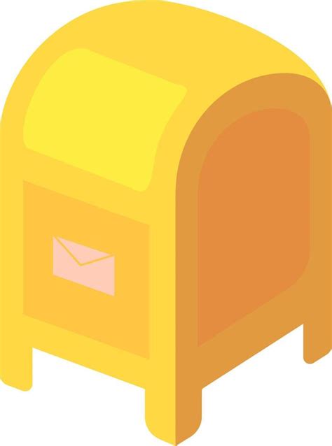 Yellow Mail Box Illustrationvector On White Background 13484059