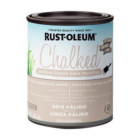 Tinta Chalked Exterior Efeito Giz Cinza Pálido 887ml Rust Oleum Leroy