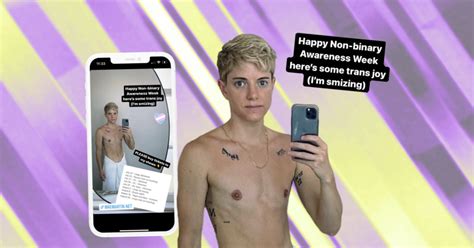 Mae Martin Marks Non Binary Awareness Week With Topless Selfie