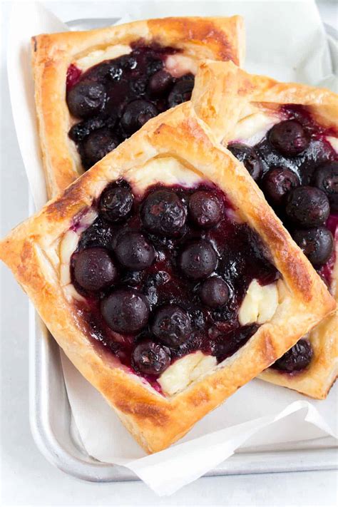 Blueberry Danish Easy Cream Cheese Danish With Puff Pastry