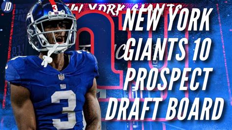 New York Giants Top 10 Prospect Draft Board Whos The 1 Prospect On