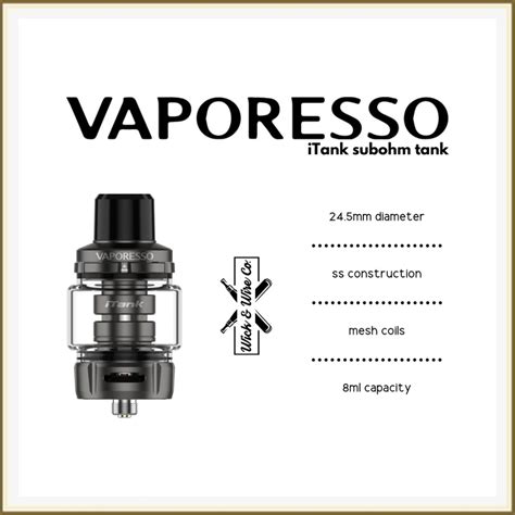 Authentic Vaporesso ITank Sub Ohm Tank 5ml 8ml In Dubai UAE