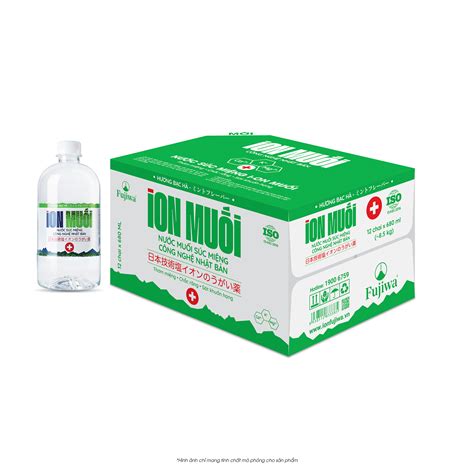 Thùng 12 chai nước súc miệng 680ml ION MUỐI Fujiwa Bạc hà (Mới)