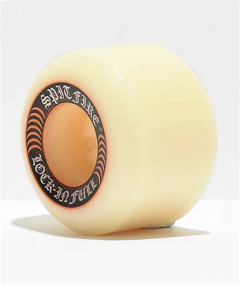 Spitfire Formula Four Lock In Full 55mm 99a White Orange Skateboard