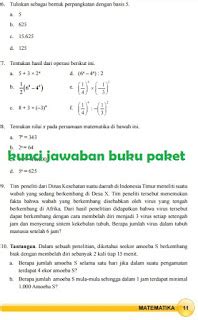 Bocoran Kunci Jawaban Buku Paket Kelas Matematika Latihan