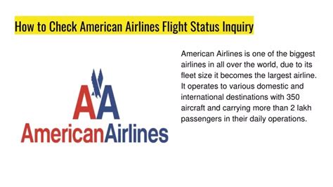 Ppt How To Check American Airlines Flight Status Inquiry Powerpoint