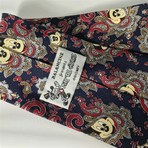 Disney Accessories Balancine The Tie Works Vtg Blue Paisley Hidden